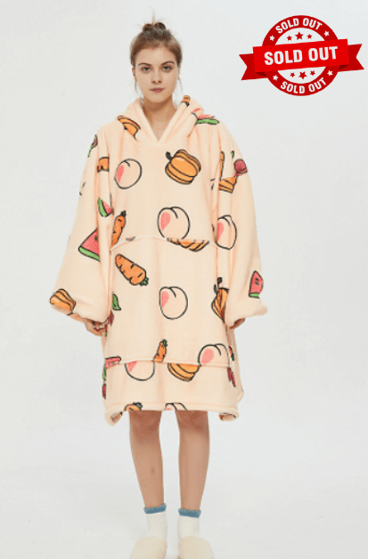 Snuggly™ Oversized I Love Veggies Blanket Hoodie - Snuggly™