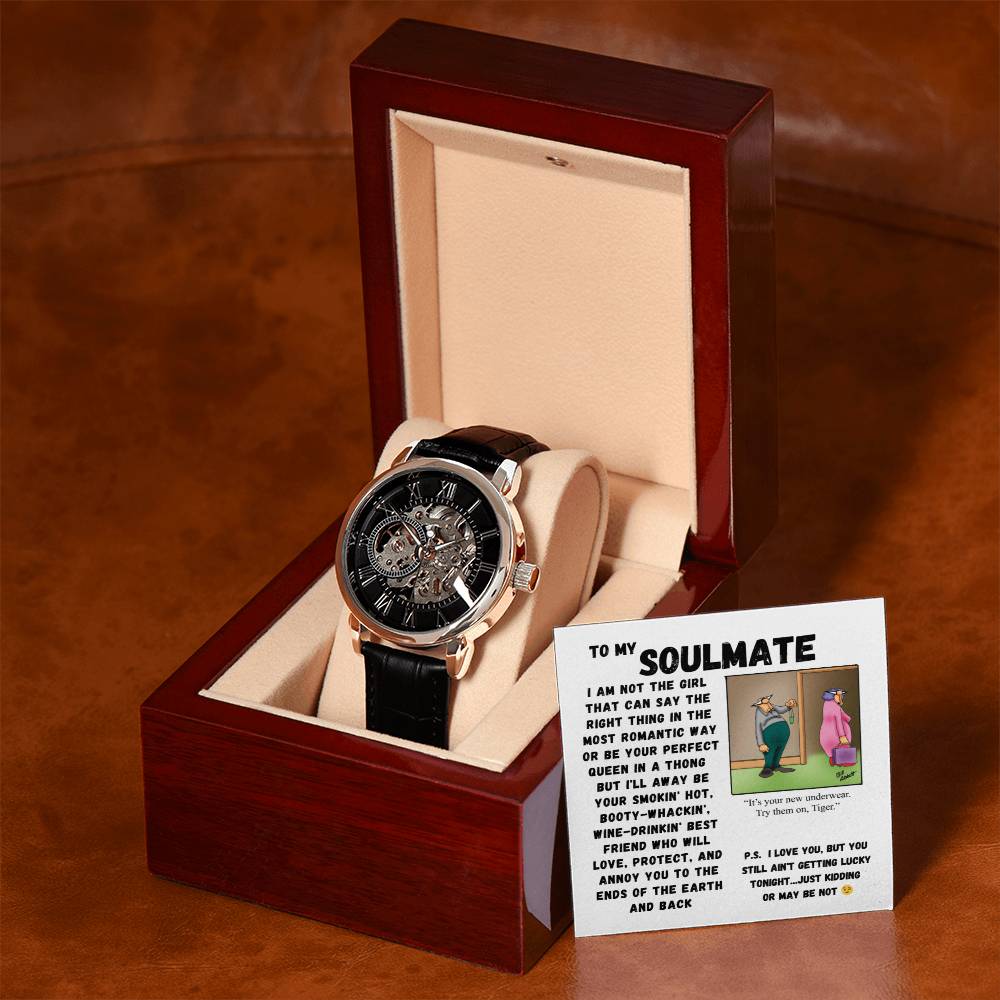 To My Soulmate | I Love You|Classic Automatic Watch