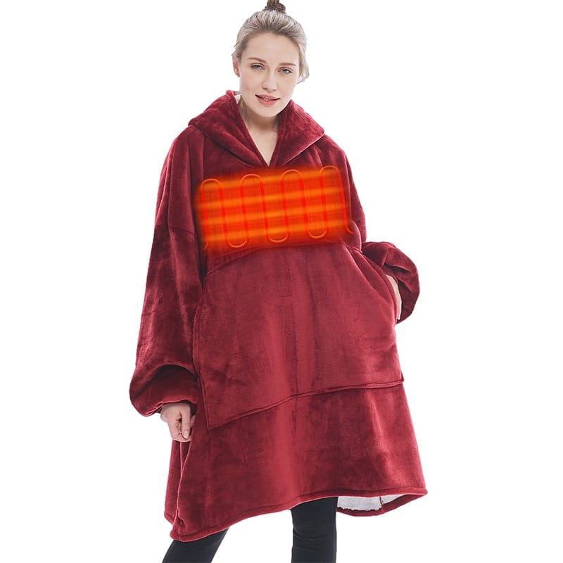 Snuggly™ Oversized Heated Hoodie Blanket - Snuggly™