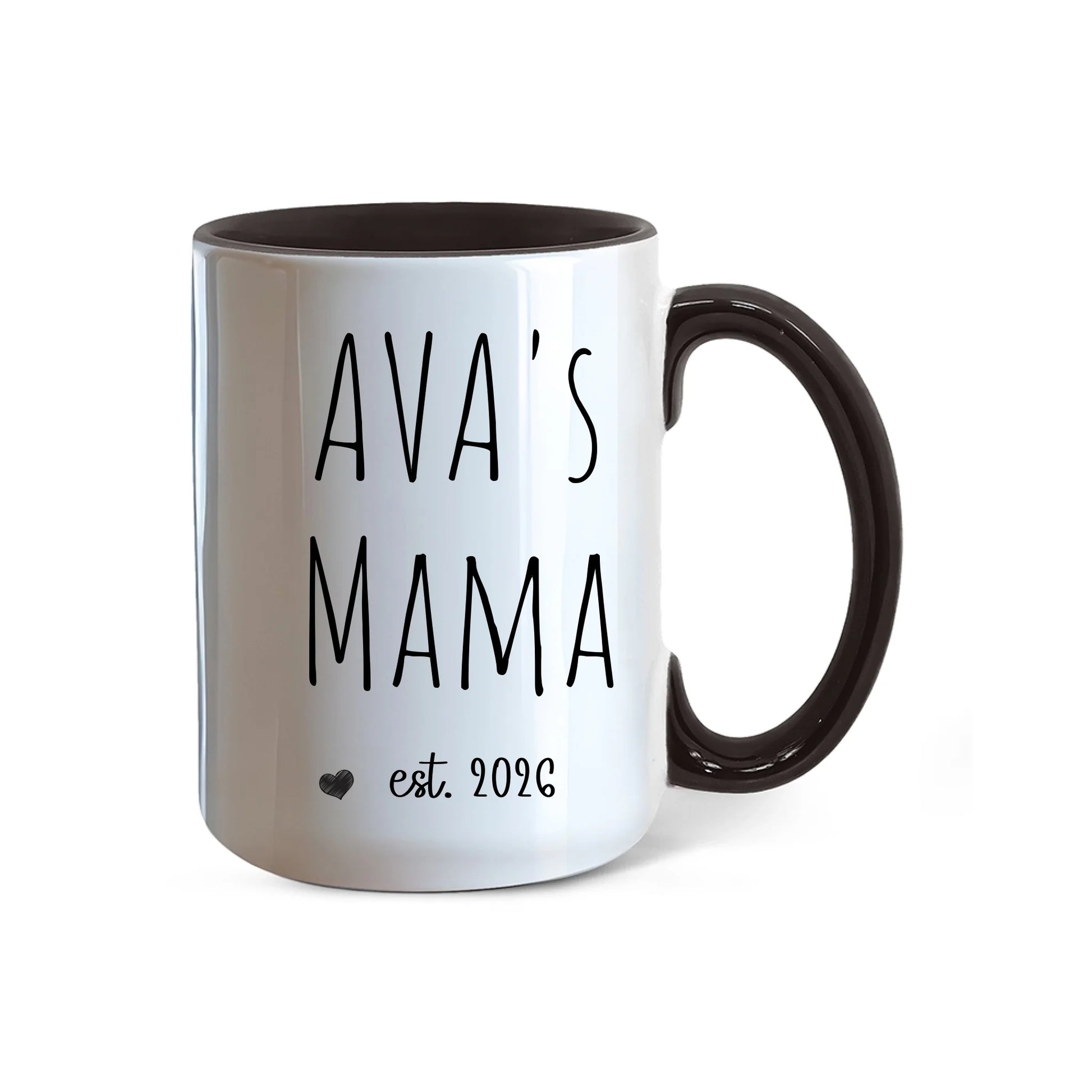 Color Accent Mug 15oz Black