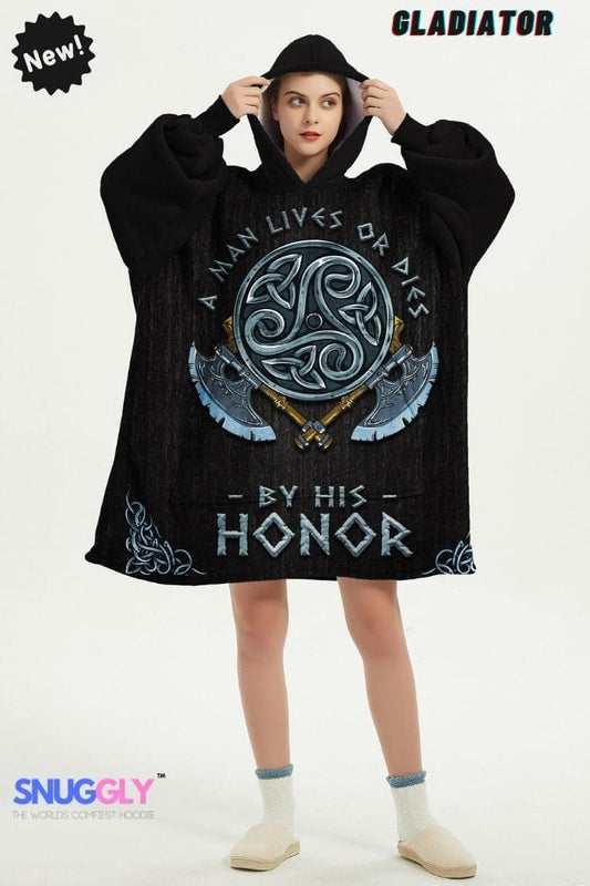 Oversized Norse Gladiator Blanket Hoodie