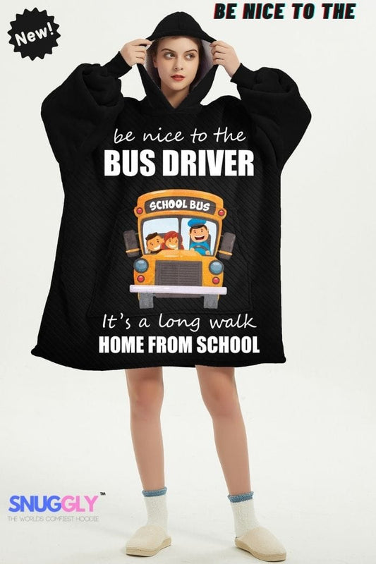 Bus Driver School Blanket Oversize Hoodie