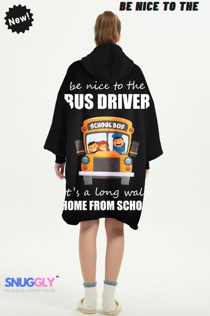 Bus Driver School Blanket Oversize Hoodie