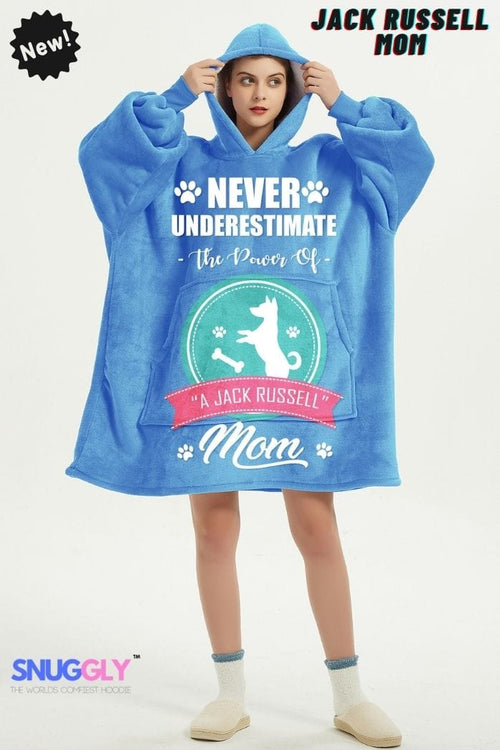 Snuggly™ Jack Russell Mom Power Oversized Blanket Hoodie