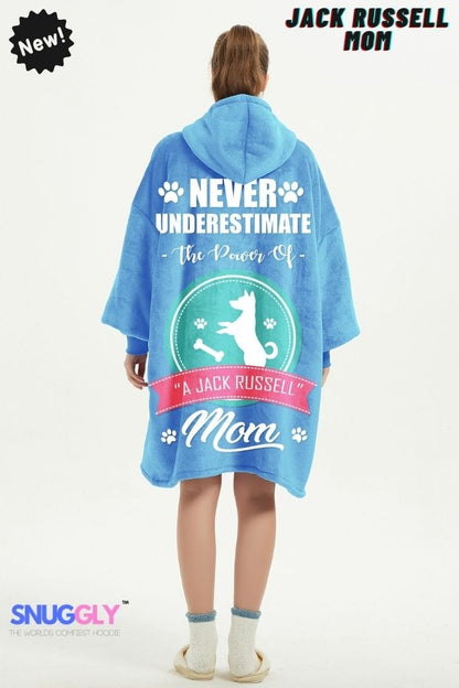 Snuggly™ Jack Russell Mom Power Oversized Blanket Hoodie