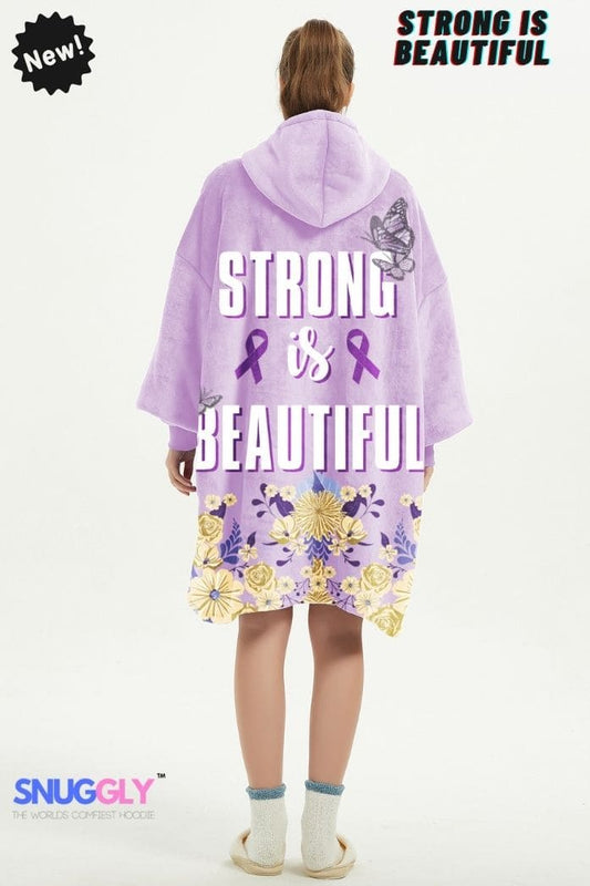 Snuggly™ Strong Is Beautiful | Cozy Blanket Hoodie