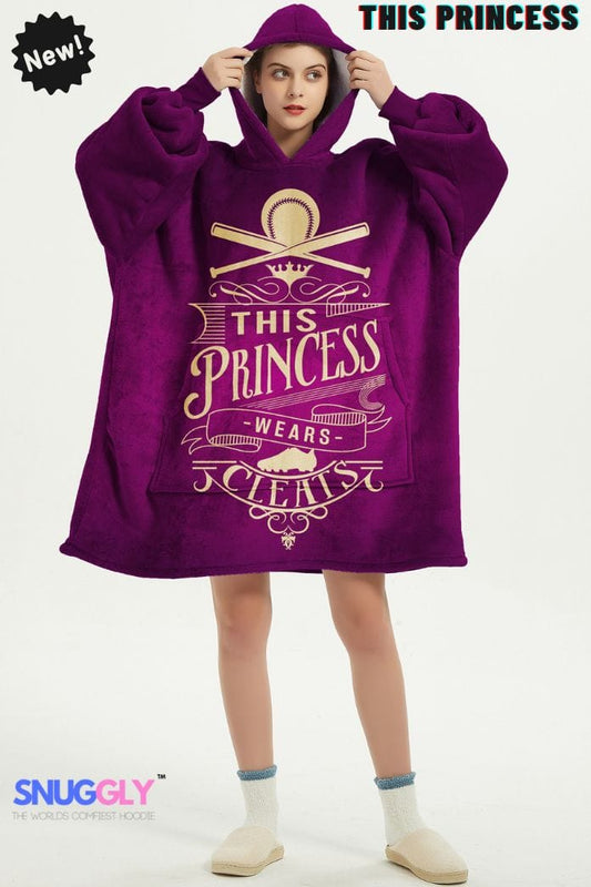 Snuggly™ This princess wears cleats | Cozy Blanket Hoodie