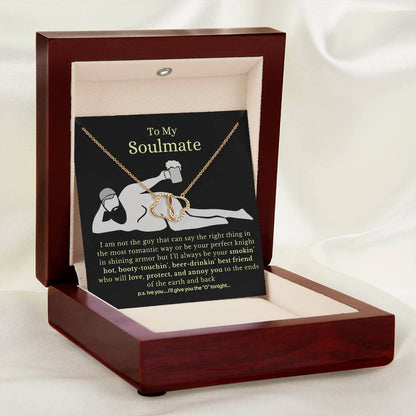 To My Soulmate, Best Friends | Stunning Necklace with Message Card | Ships FAST & FREE