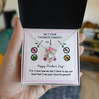 Funny Mother’s Day Necklace Gift – “Am I Your Favorite Parent?”