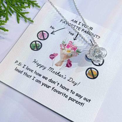 Funny Mother’s Day Necklace Gift – “Am I Your Favorite Parent?”