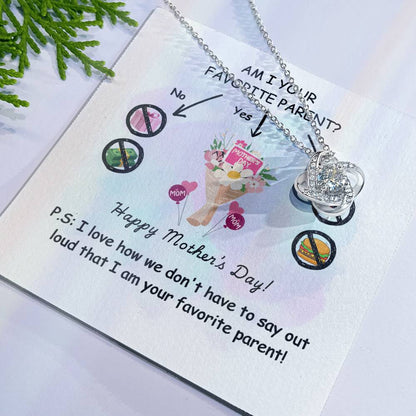 Funny Mother’s Day Necklace Gift – “Am I Your Favorite Parent?”