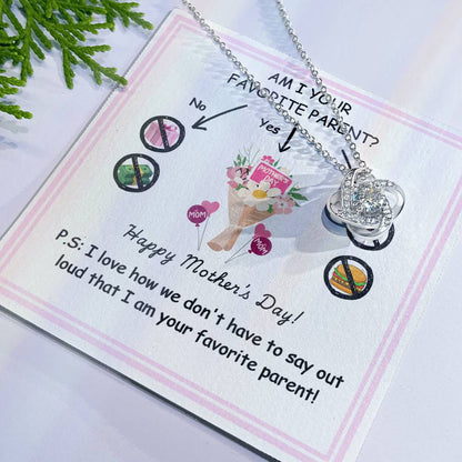 Funny Mother’s Day Necklace Gift – “Am I Your Favorite Parent?”