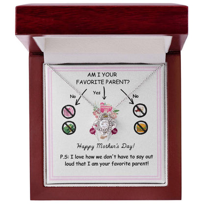 Funny Mother’s Day Necklace Gift – “Am I Your Favorite Parent?”