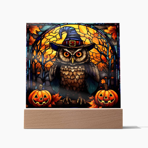 Halloween-Owl Stained Glass