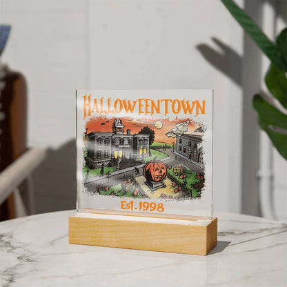 Halloween Town Acrylic Plaque