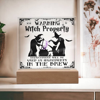 Halloween Collection - Witch Property Acrylic Plaque