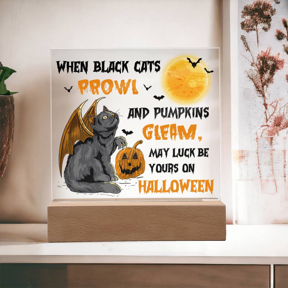 Halloween Collection Pumpkins Gleam Acrylic Plaque