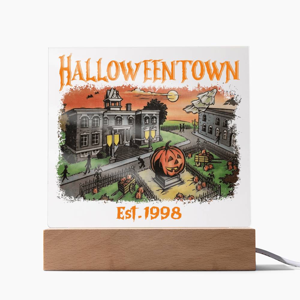 Halloween Town Acrylic Plaque