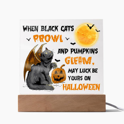 Halloween Collection Pumpkins Gleam Acrylic Plaque