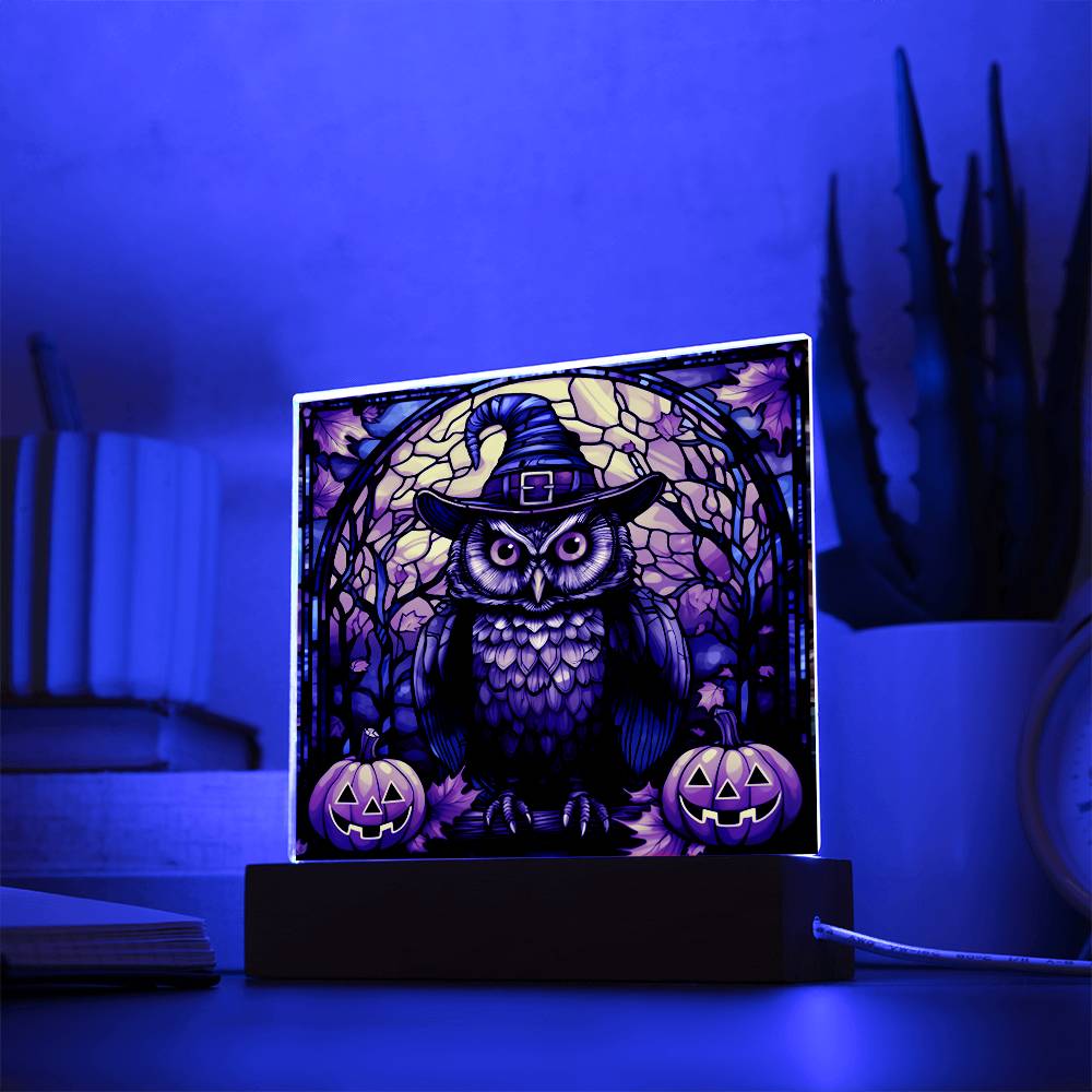 Halloween-Owl Stained Glass