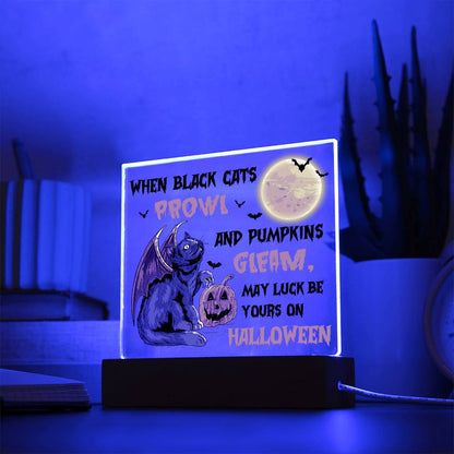 Halloween Collection Pumpkins Gleam Acrylic Plaque