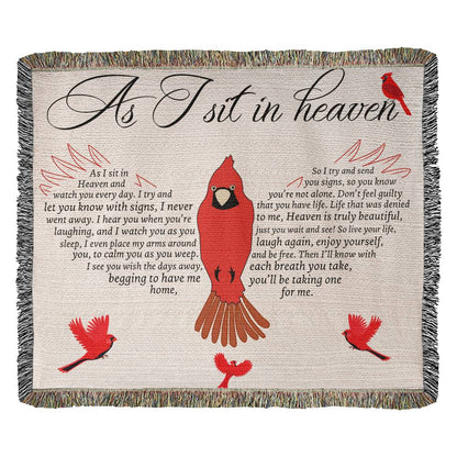 As I Sit In Heaven - Heirloom Woven Blanket