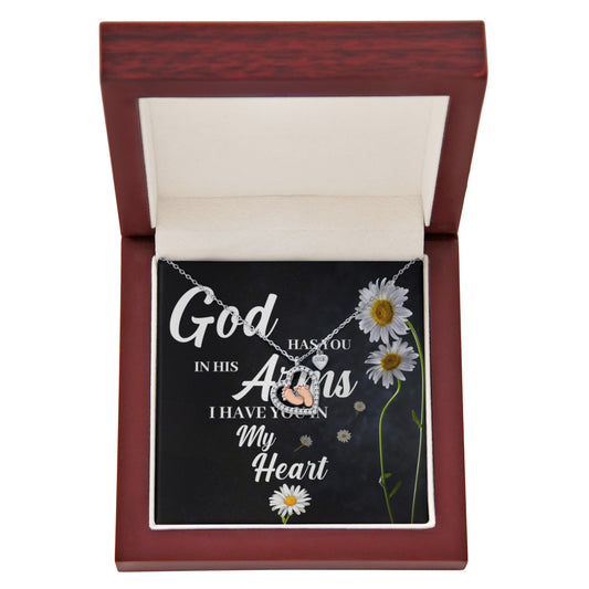 Baby Feet Heart Necklace