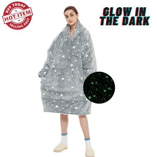 Snuggly™ Oversized Glow In The Dark Blanket Hoodie - Snuggly™