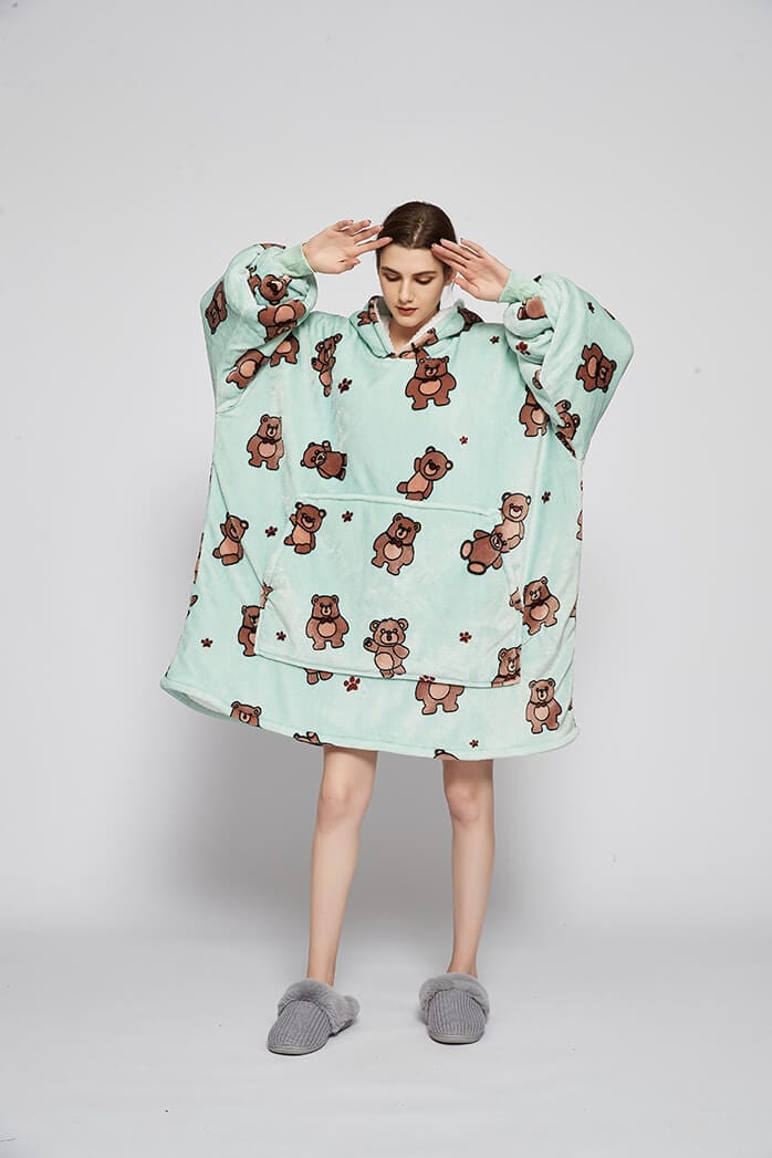 Bear best sale blanket hoodie