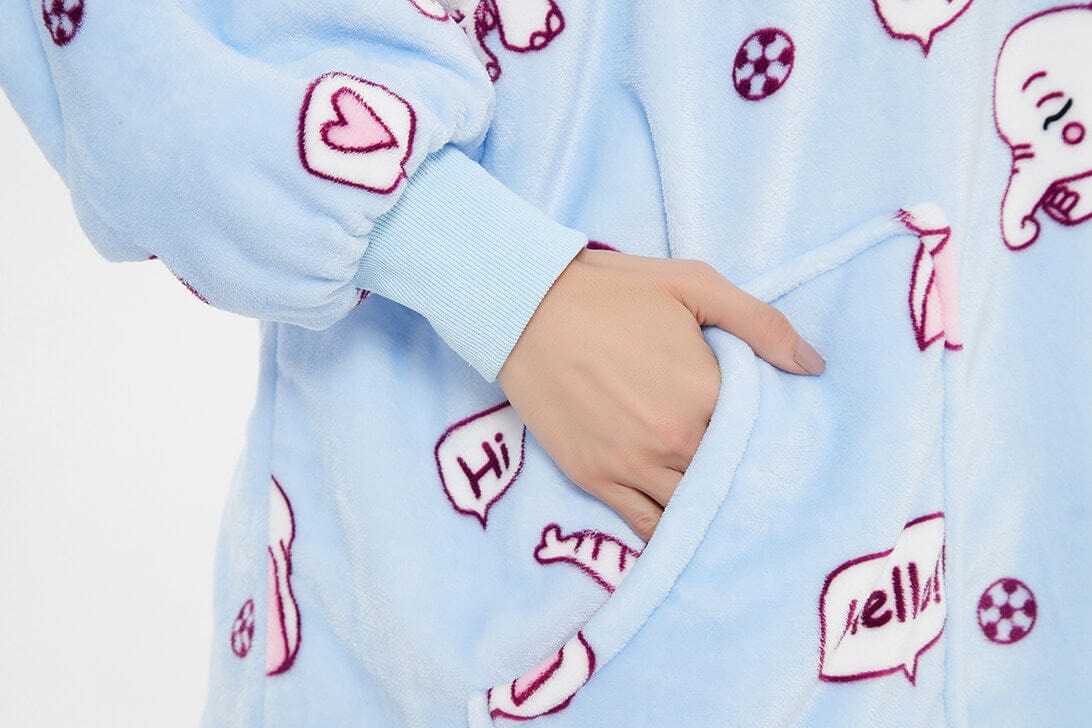 Snuggly™ Oversized Elephant Love Blanket Hoodie - Snuggly™