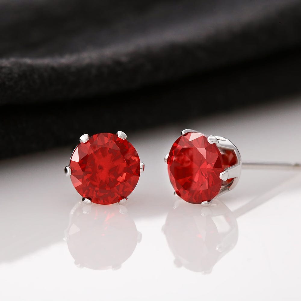 Red Cubic Zirconia Earrings - Snuggly™