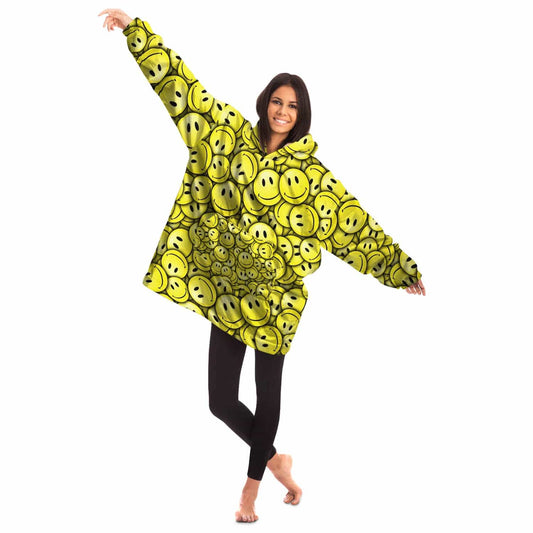 Snuggly™ Oversized Blanket Hoodie - Smileys - Snuggly™